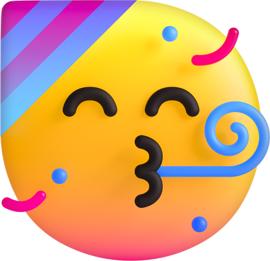 3D Stylized Partying Emoji